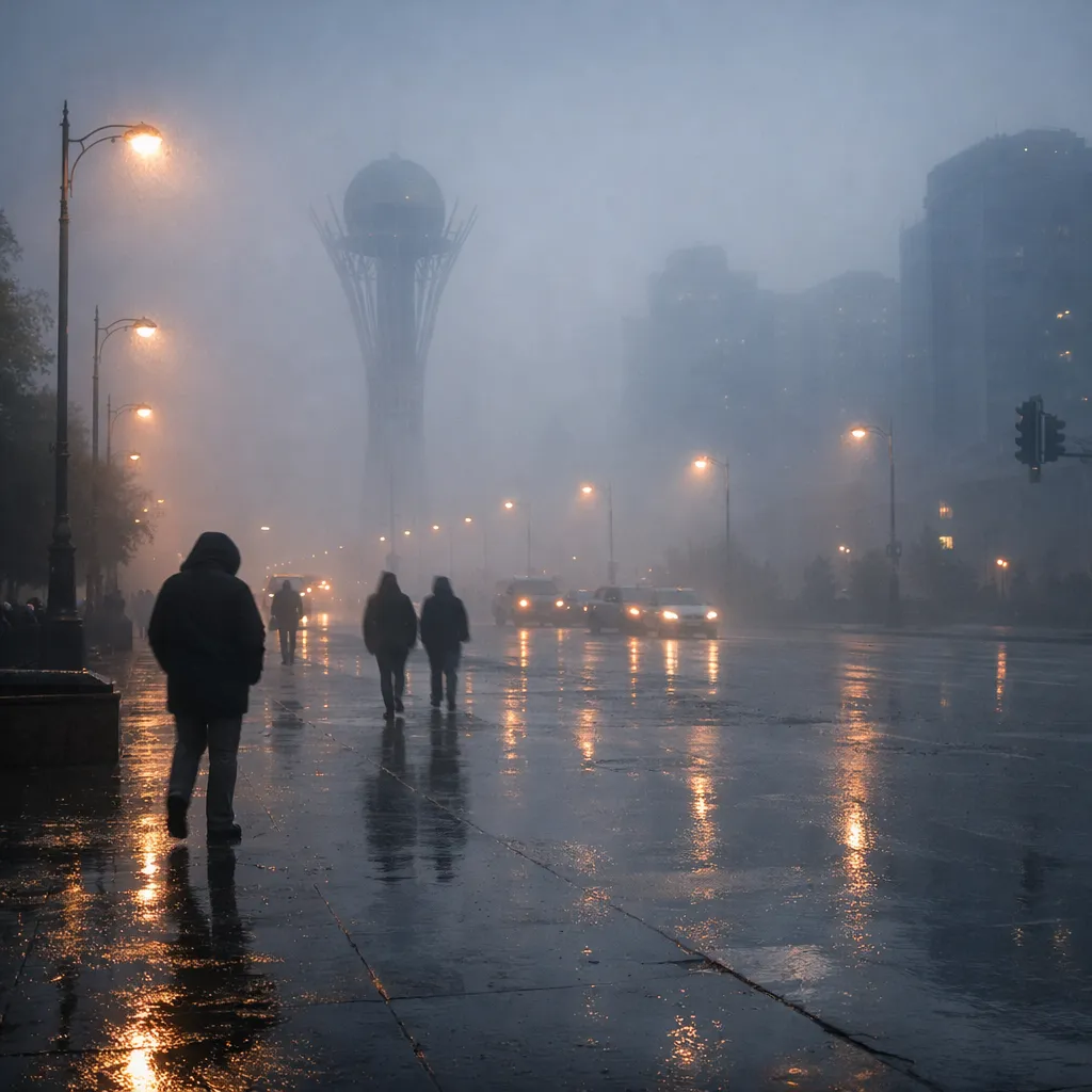 Завтра в Астане ожидается туман и гололедица