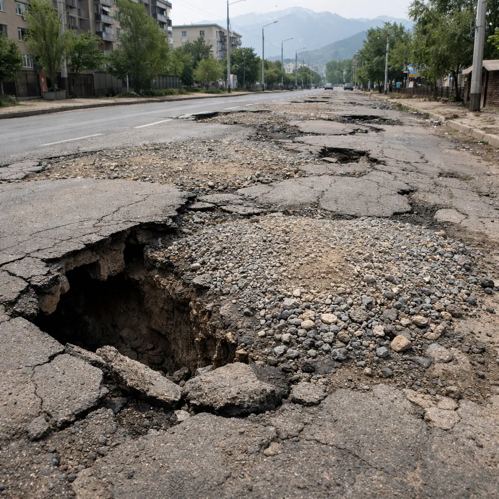 Алматының Түрксіб ауданында құбыр ауыстырылғаннан кейін жол жабынының сапасына шағым түсті