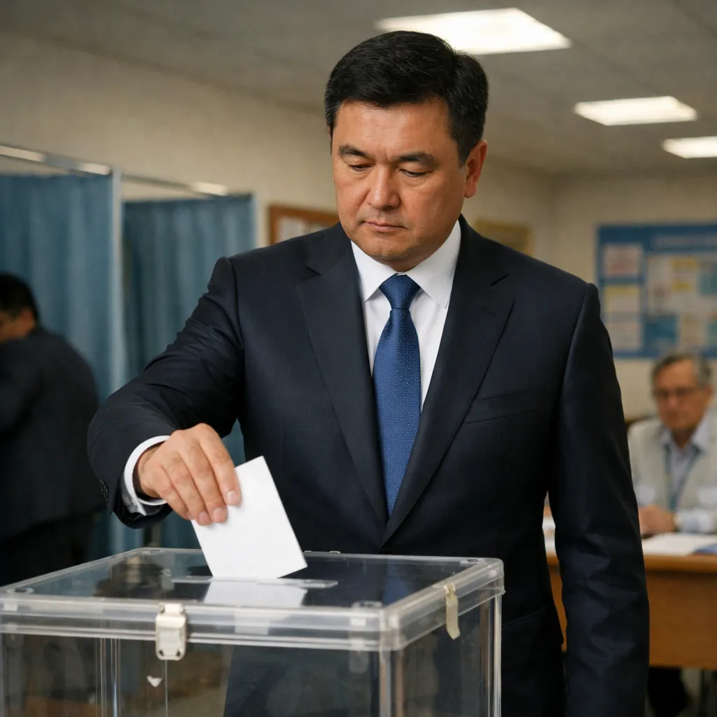 Премьер-министр Олжас Бектенов жаңа Конституция бойынша референдумда дауыс берді