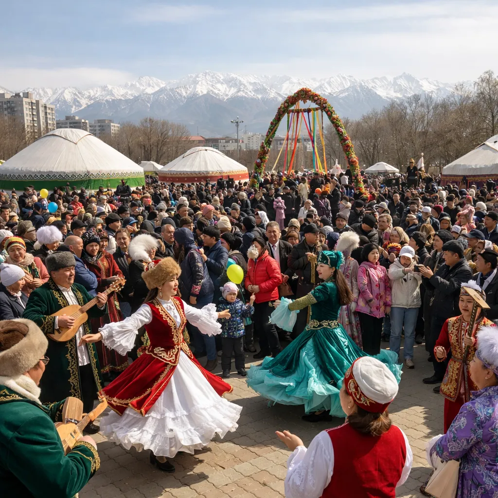 Празднование Наурыза продолжается в Астане на площади 'Қазақ елі'