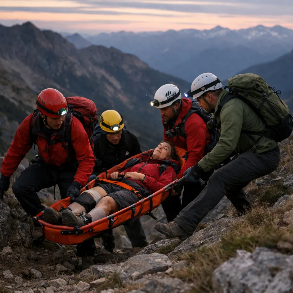Спасательная операция на горе Рассыпуха: МЧС эвакуировало пострадавшую туристку