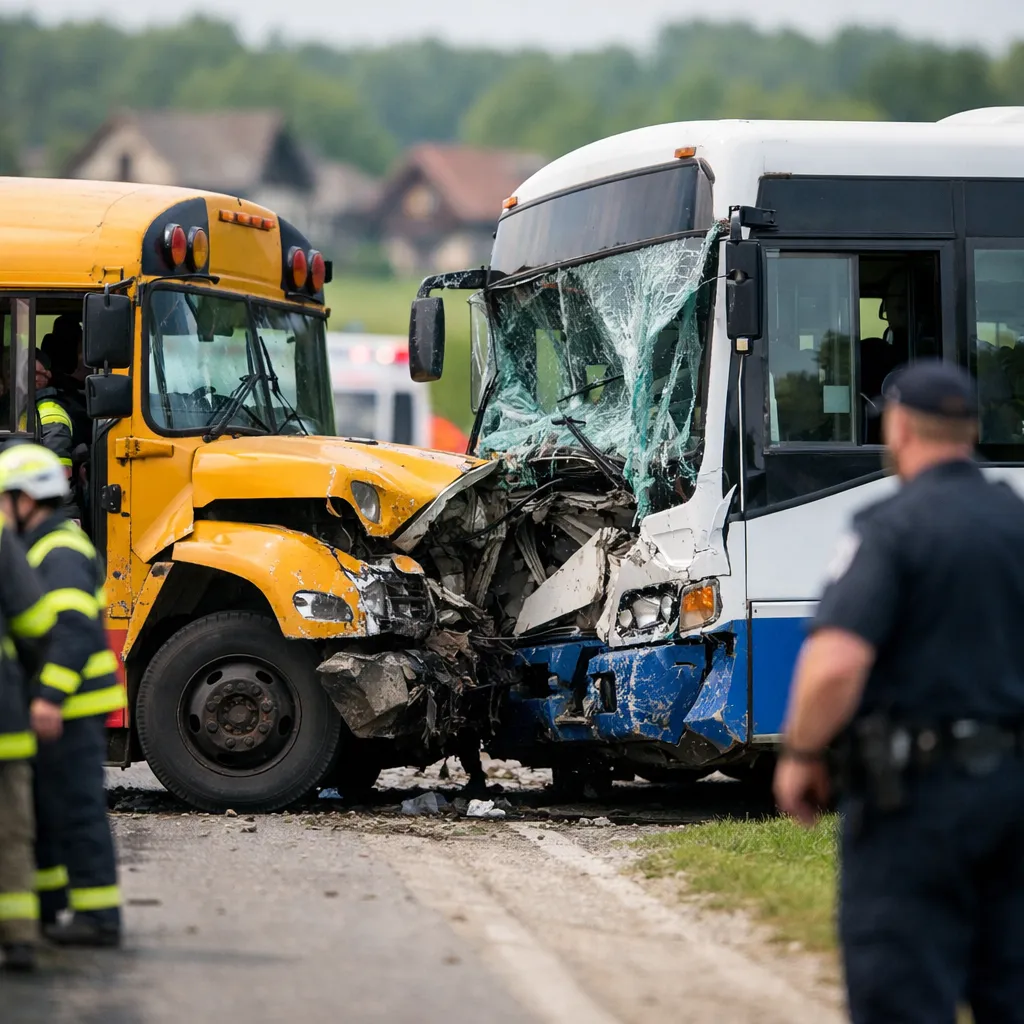 Батыс Қазақстан облысында Орал маңында мектеп автобусы мен маршруттық автобус соқтығысты