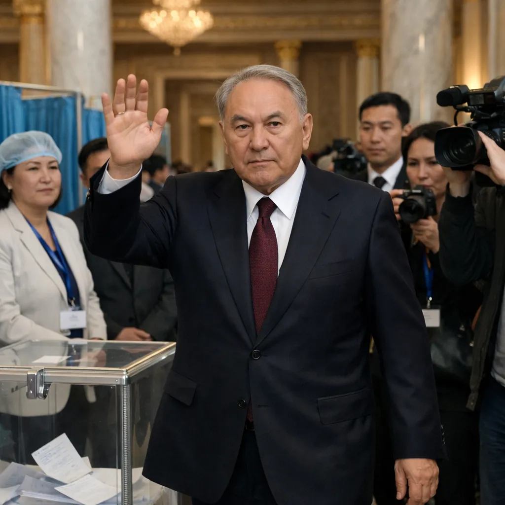Бывший президент Казахстана принял участие в голосовании по новой Конституции