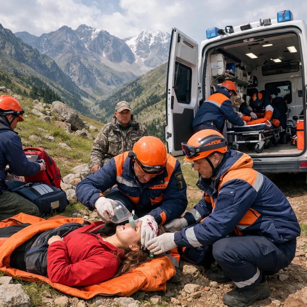 Алматы тауларында 19 жастағы қыз құлап, ауыр бас жарақатын алды