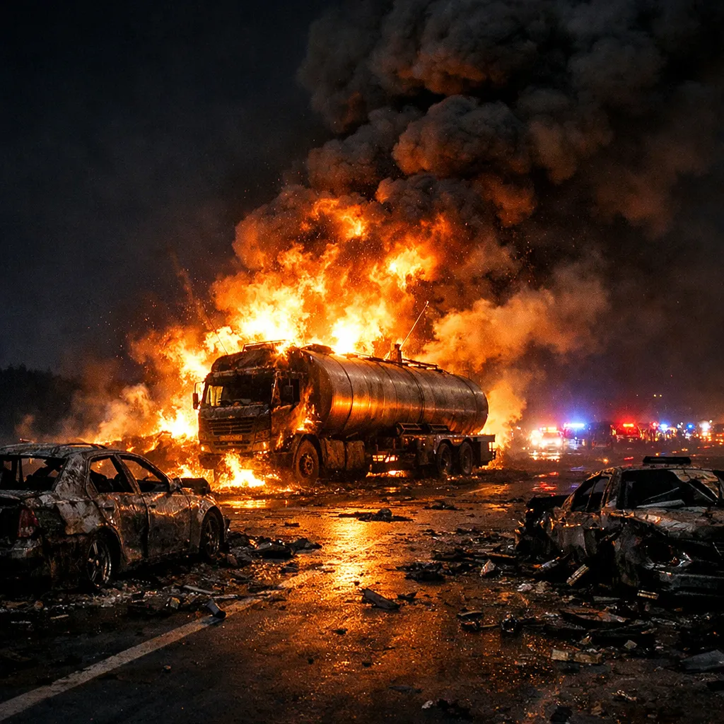 Ростов облысындағы тасжолда бензовоз жарылып, үш адам қаза тапты