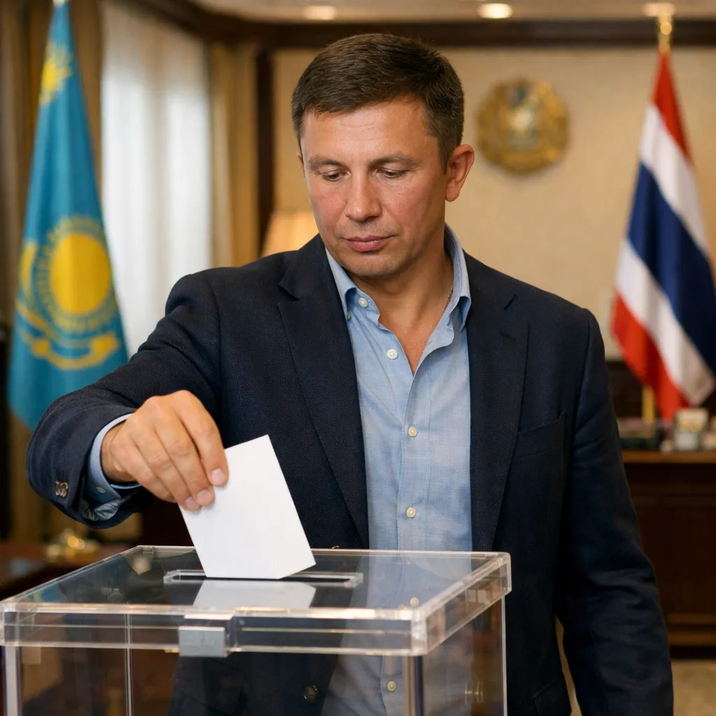 Геннадий Головкин Таиландта Қазақстанның жаңа Конституциясын қабылдау жөніндегі референдумда дауыс берді