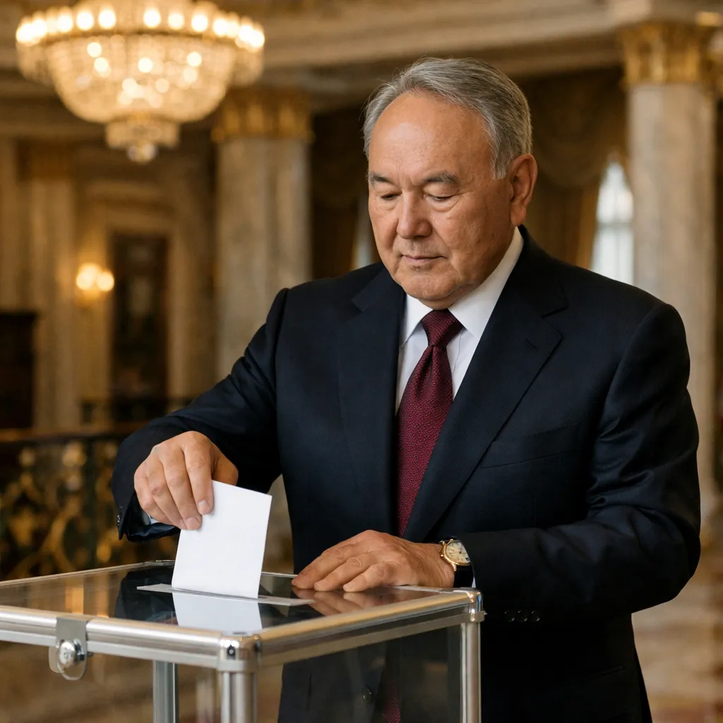 Нурсултан Назарбаев проголосовал на референдуме по новой Конституции Казахстана