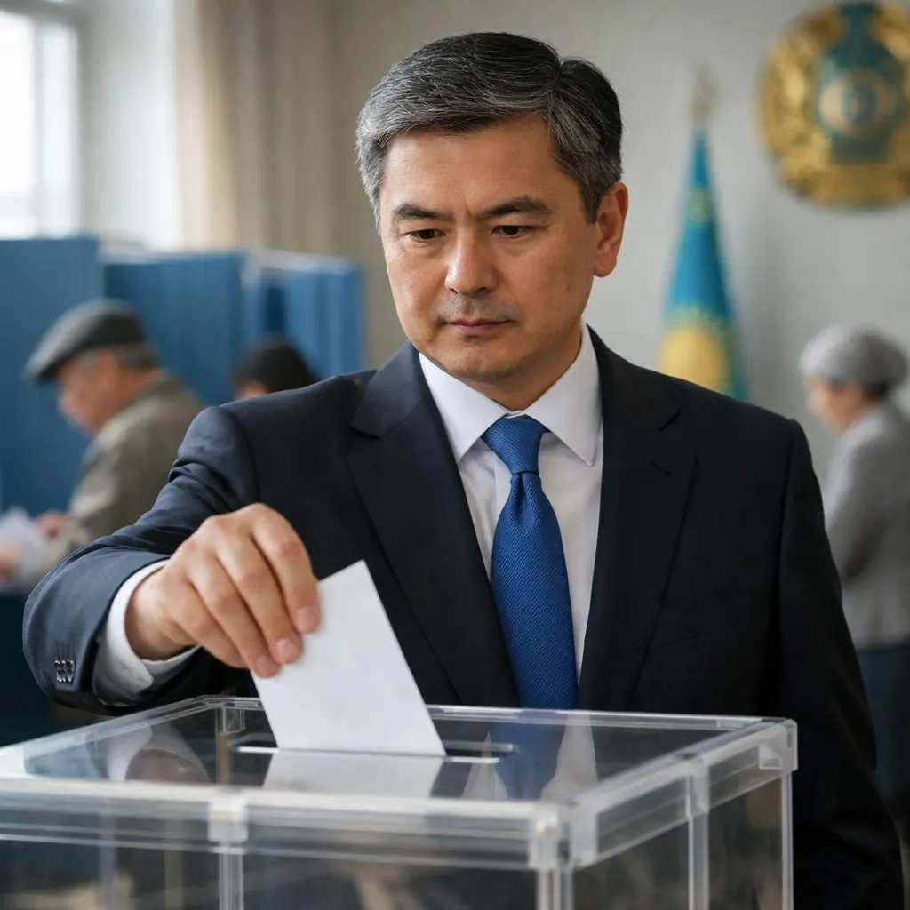 Ерлан Қарин жаңа Конституция бойынша референдумда дауыс берді