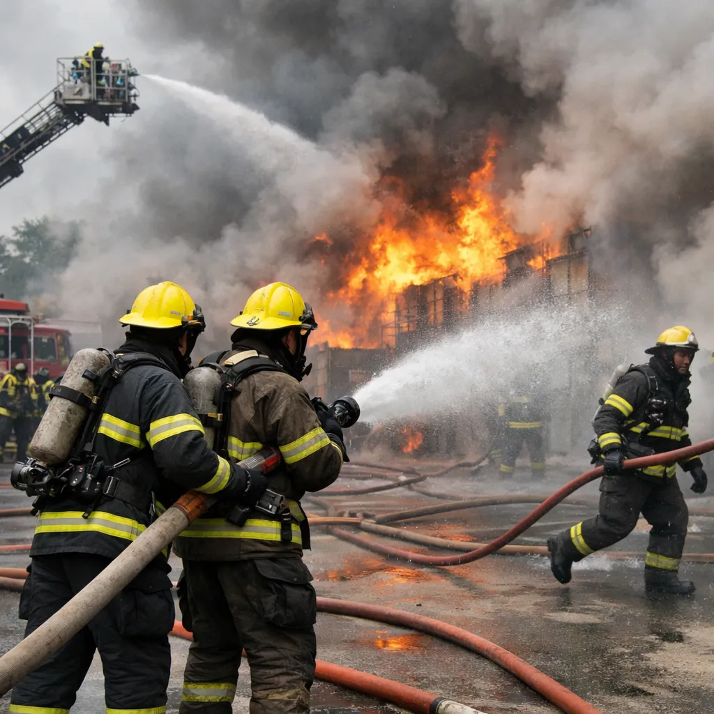 На месте пожара обнаружено открытое горение, пожарные работают по повышенному рангу