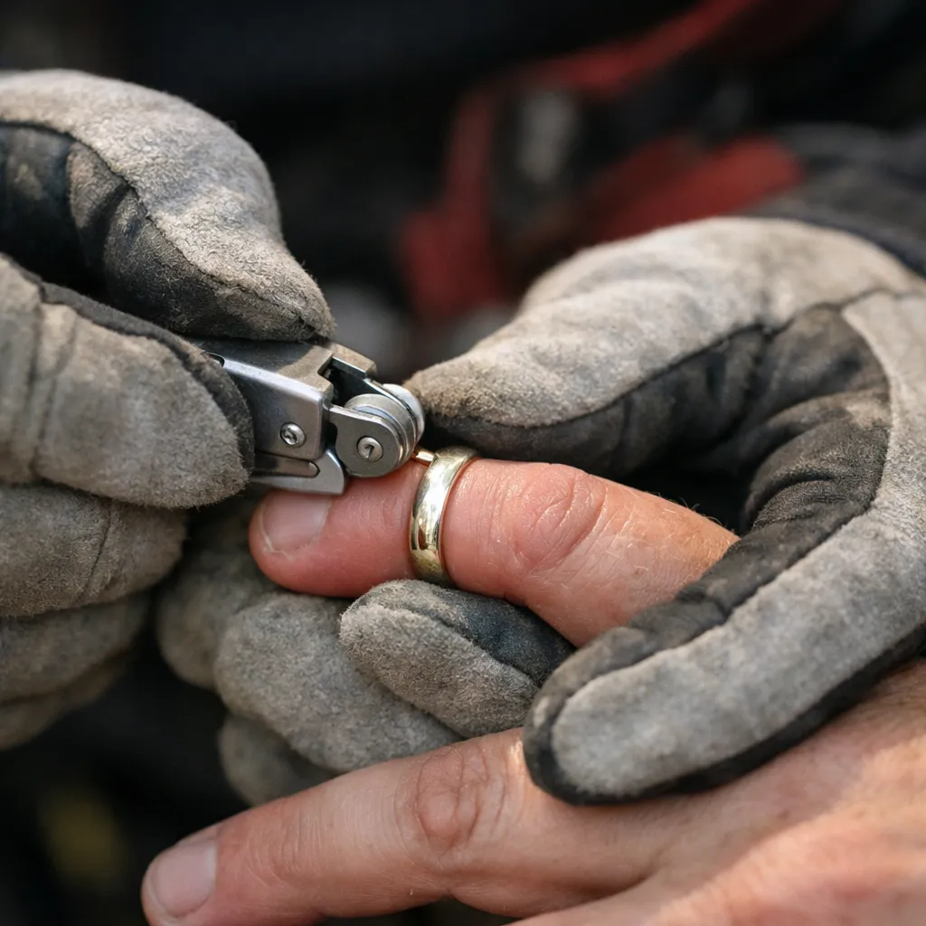 Спасатели МЧС сняли кольцо с пальца женщины в Темиртау