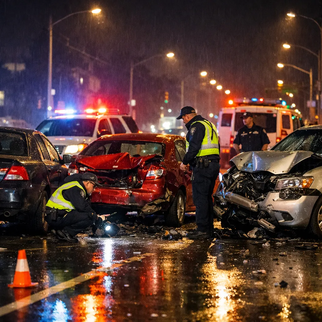 ДТП в Караганде: столкновение трёх автомобилей, пять пострадавших