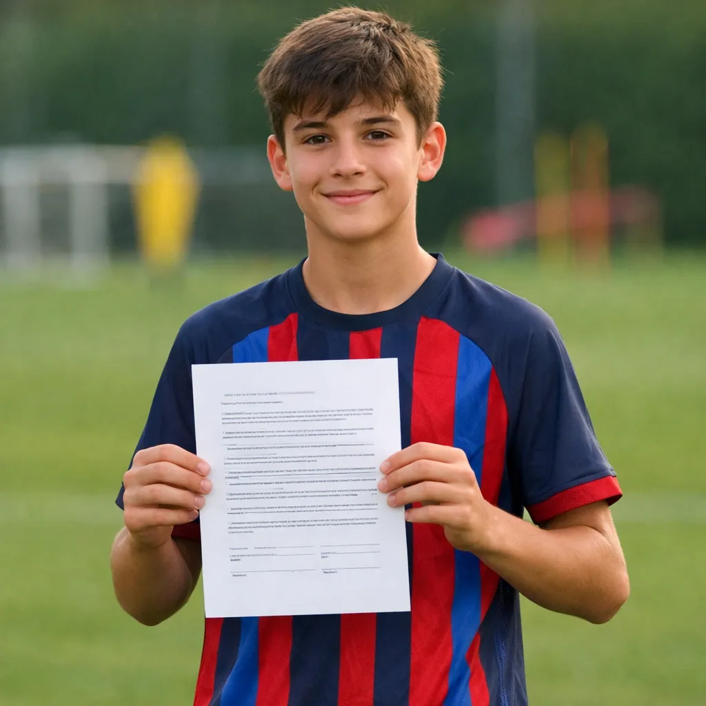 Қазақстандық 15 жастағы футболшы «Барселона» ФК-мен келісімшартқа қол қойды