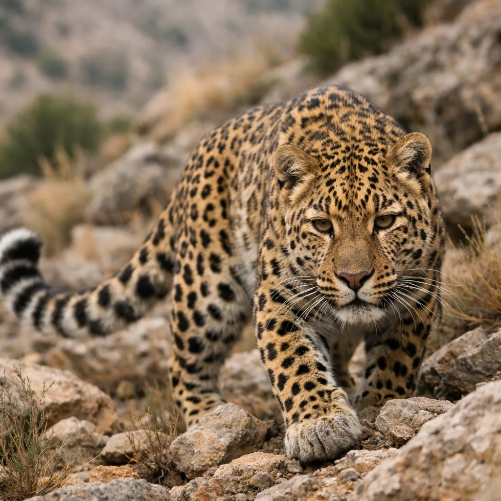 Переднеазиатский леопард вновь замечен в Мангистауской области