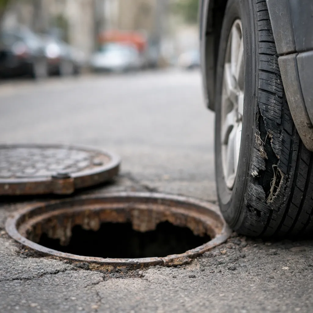 В Таразе водителю присудили компенсацию за ущерб автомобилю от наезда на открытый люк