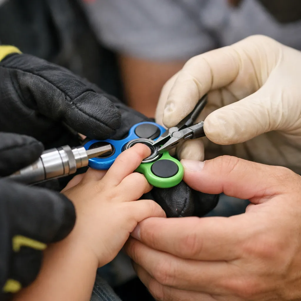 Жамбыл облысында құтқарушылар баланың саусағын спиннерден босатты