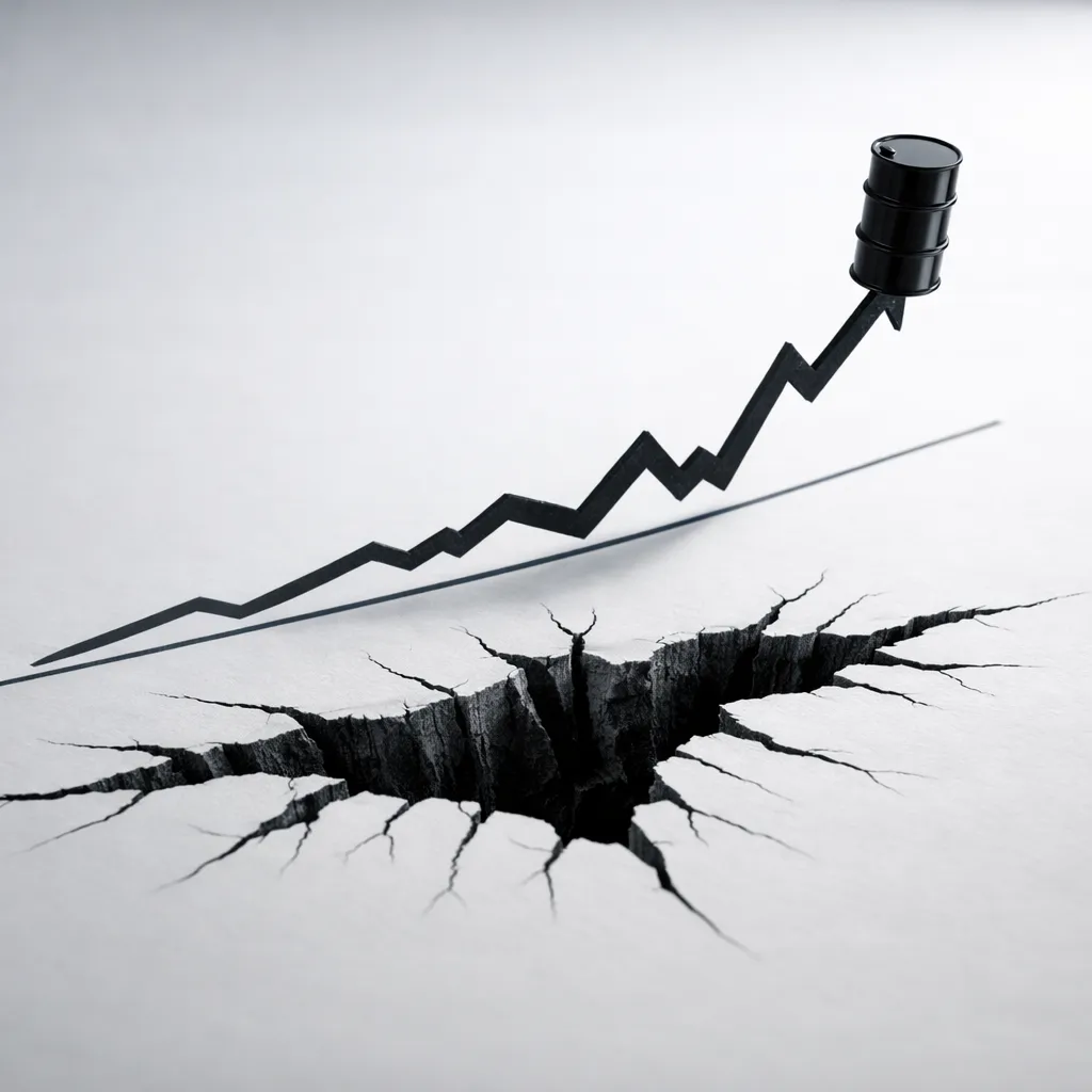 Порог роста цен на нефть на 50% выше тренда снова преодолён, сигнализируя о риске рецессии