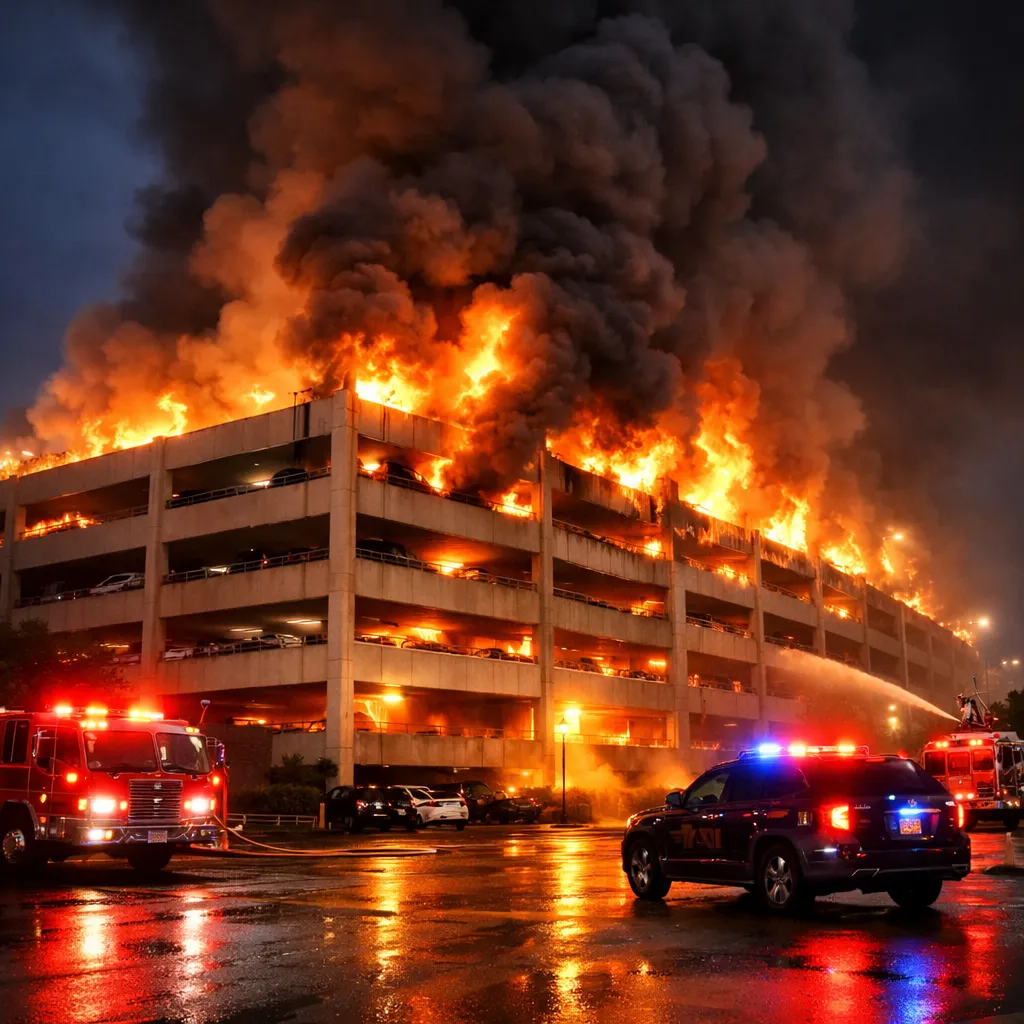 Пожар уничтожил крупнейшую парковку электрокаров BYD в Шэньчжэне