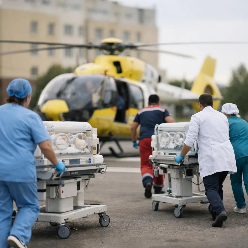 Экстренная транспортировка двух младенцев авиацией МЧС в Костанай